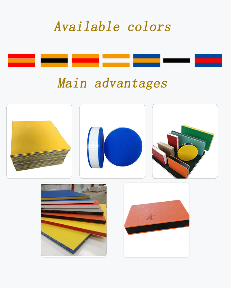 Top selling 1mm to 30mm thick Anti-UV PE triple color sheet , pe sheet , hdpe sheet