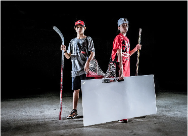 Hockey Slide Sheet Portable Hockey Shooting Pad with Puck Rebounder