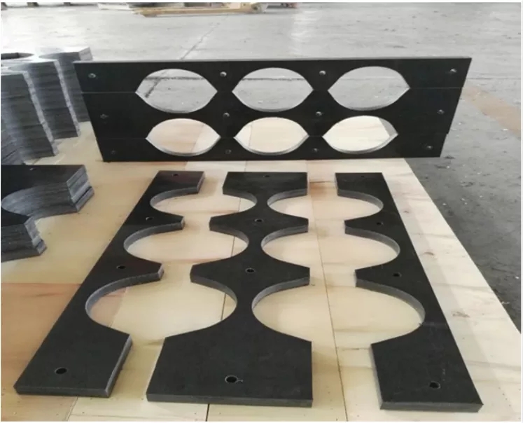 wear resistant uhmwpe hdpe nylon plastic pipe support block