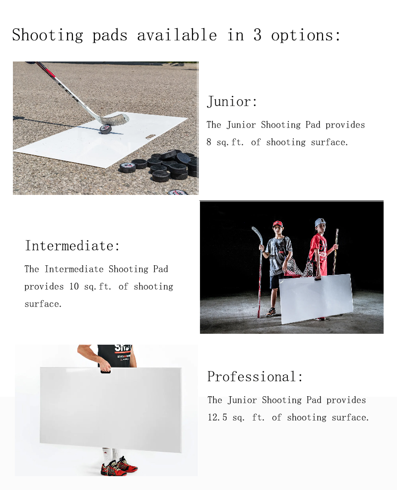 HDPE Mobile Shooting Pads Puck Shooting Sheet Skill Pads