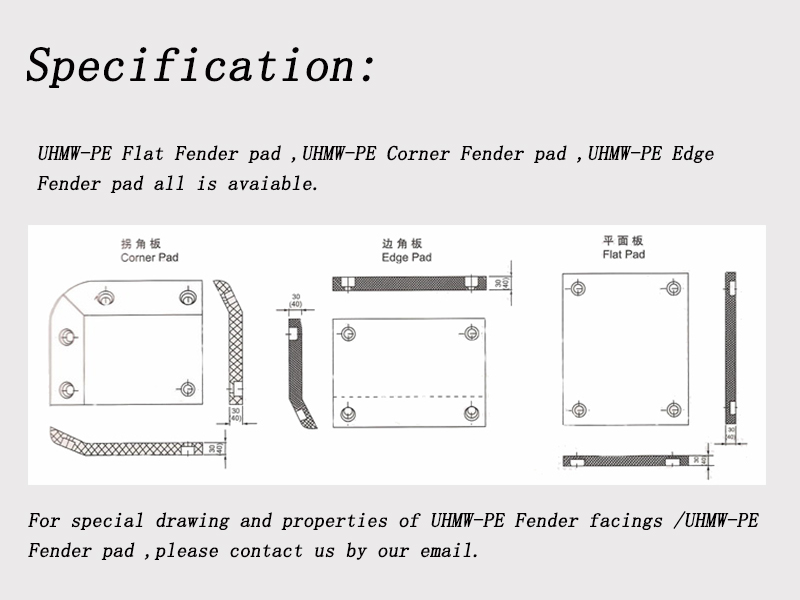 Anti collision UHMWPE HDPE Marine Fender Board for Ship Fender Panel Boat Bumper