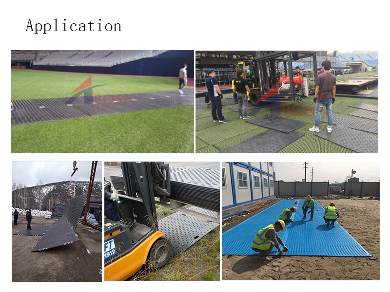 Easy Handled Light Weight HDPE Road Protection Mats, Reusable Ground Mats