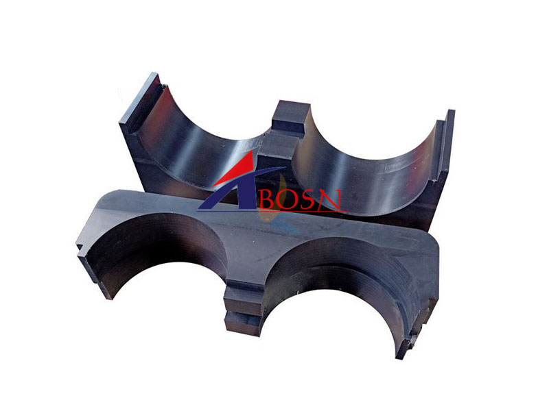 Wear Resistant custom parts hdpe/uhmwpe pipe support block sliding pipe clamp nylon sliding block