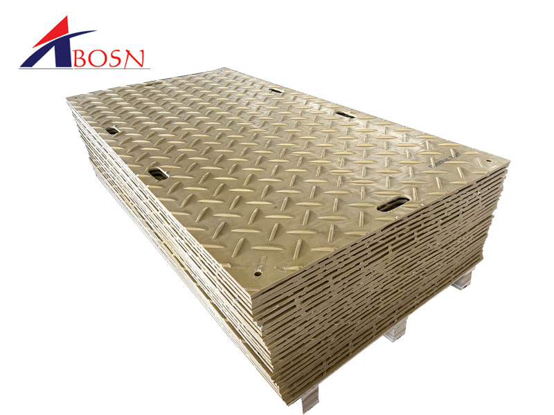 Anti-slip hdpe temporary road mat polyethylene bog mat ground hdpe mats