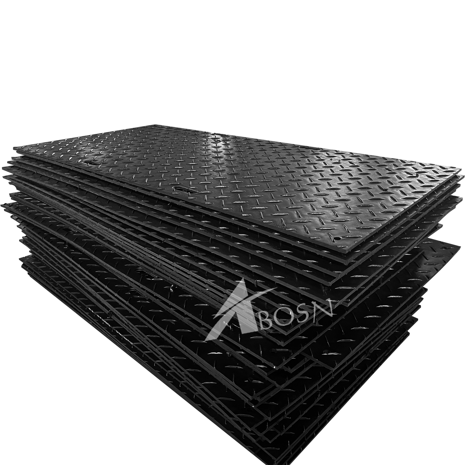 Safety Heavy Load Capacity Road Base Plate HDPE Light Weight Ground Traction Mats 4x8 Construction Site Ground Protection Mats